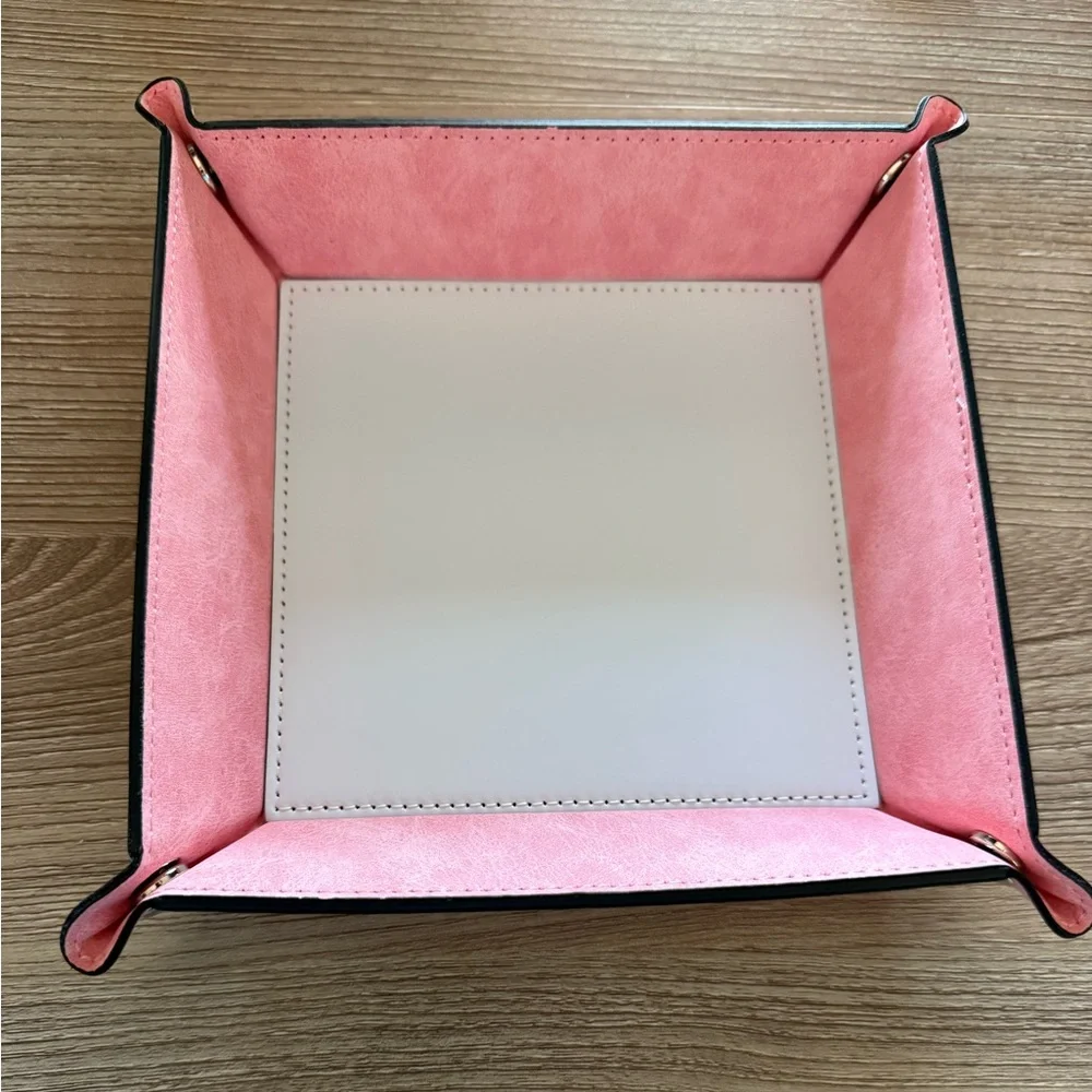 HANDMADE FASHION Foldable PU Leather Accessory Tray